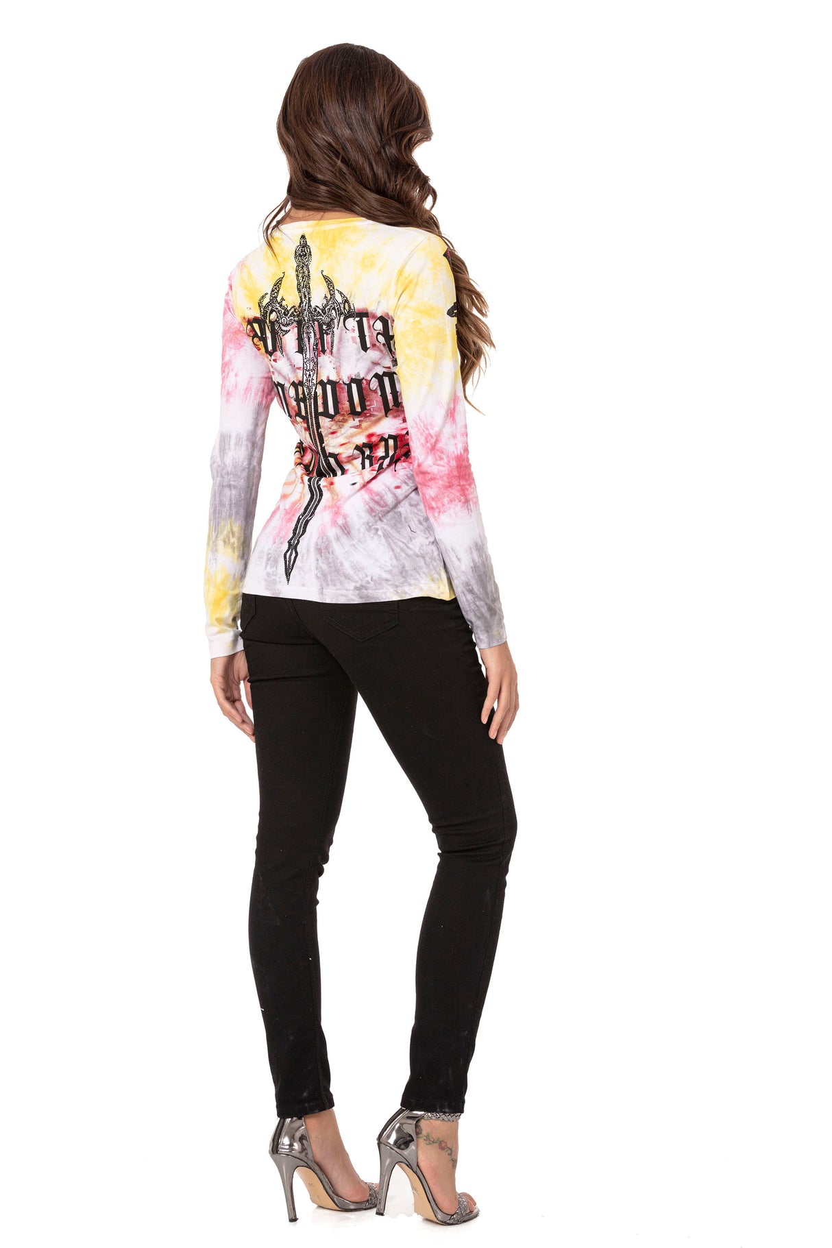 WL282 bluzka damska z kamieniami