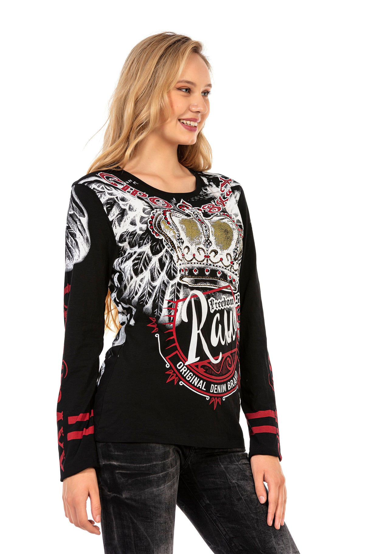 WL284 bluzka damska z nadrukiem