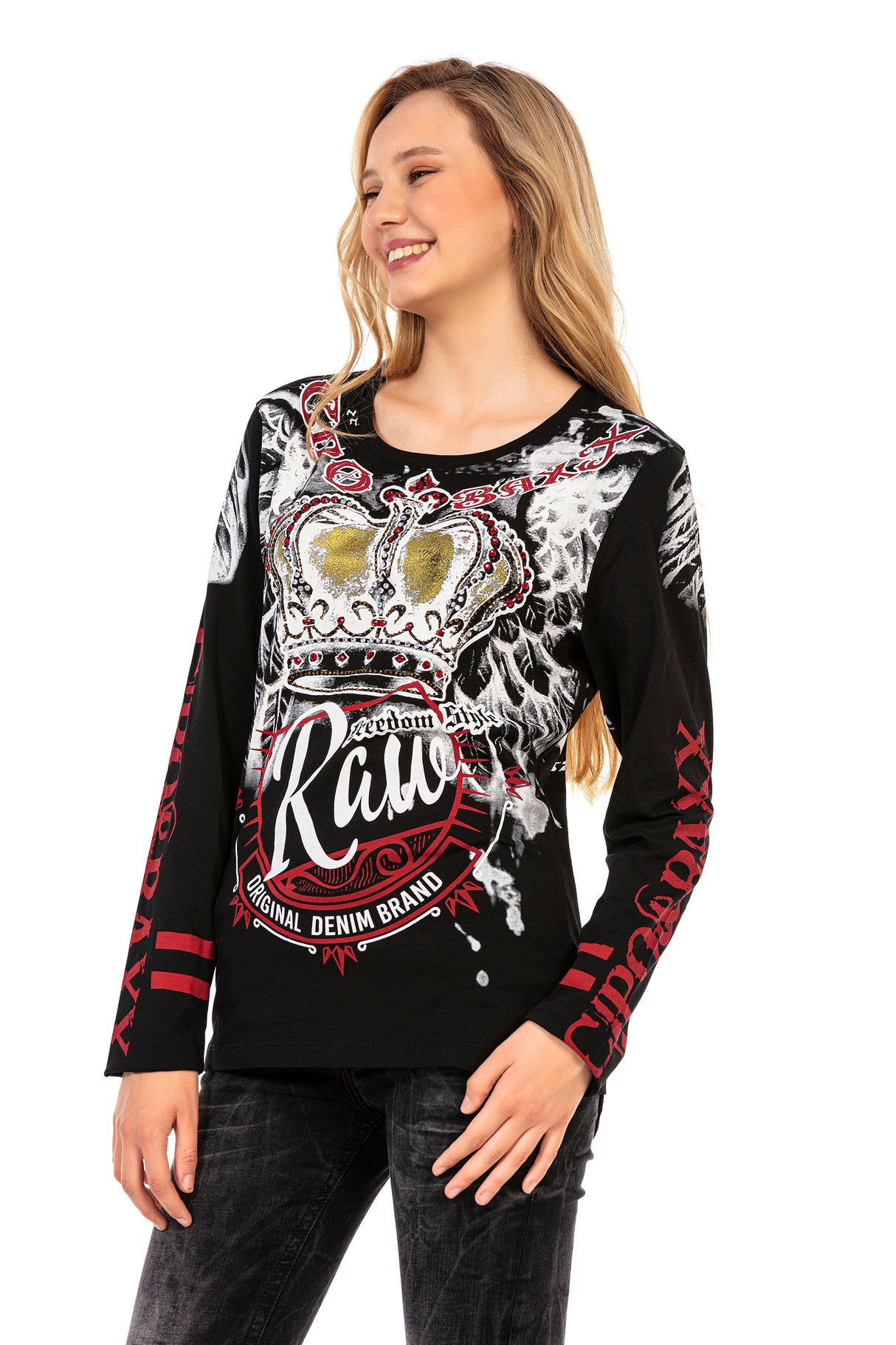 WL284 bluzka damska z nadrukiem