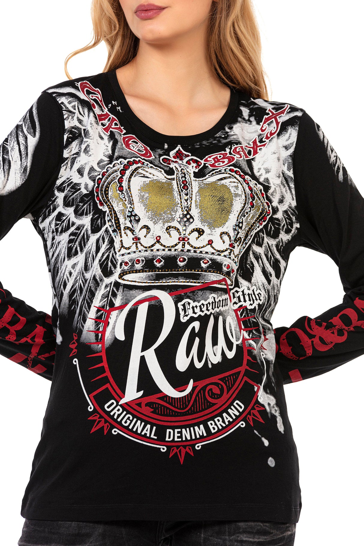 WL284 bluzka damska z nadrukiem