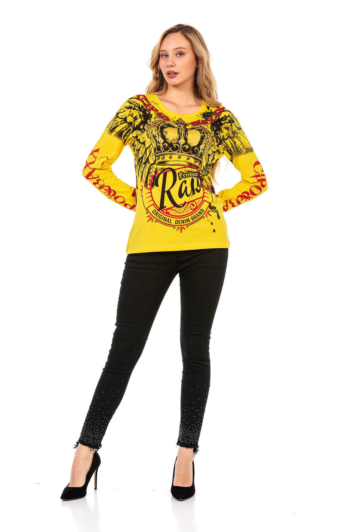 WL284 bluzka damska z nadrukiem