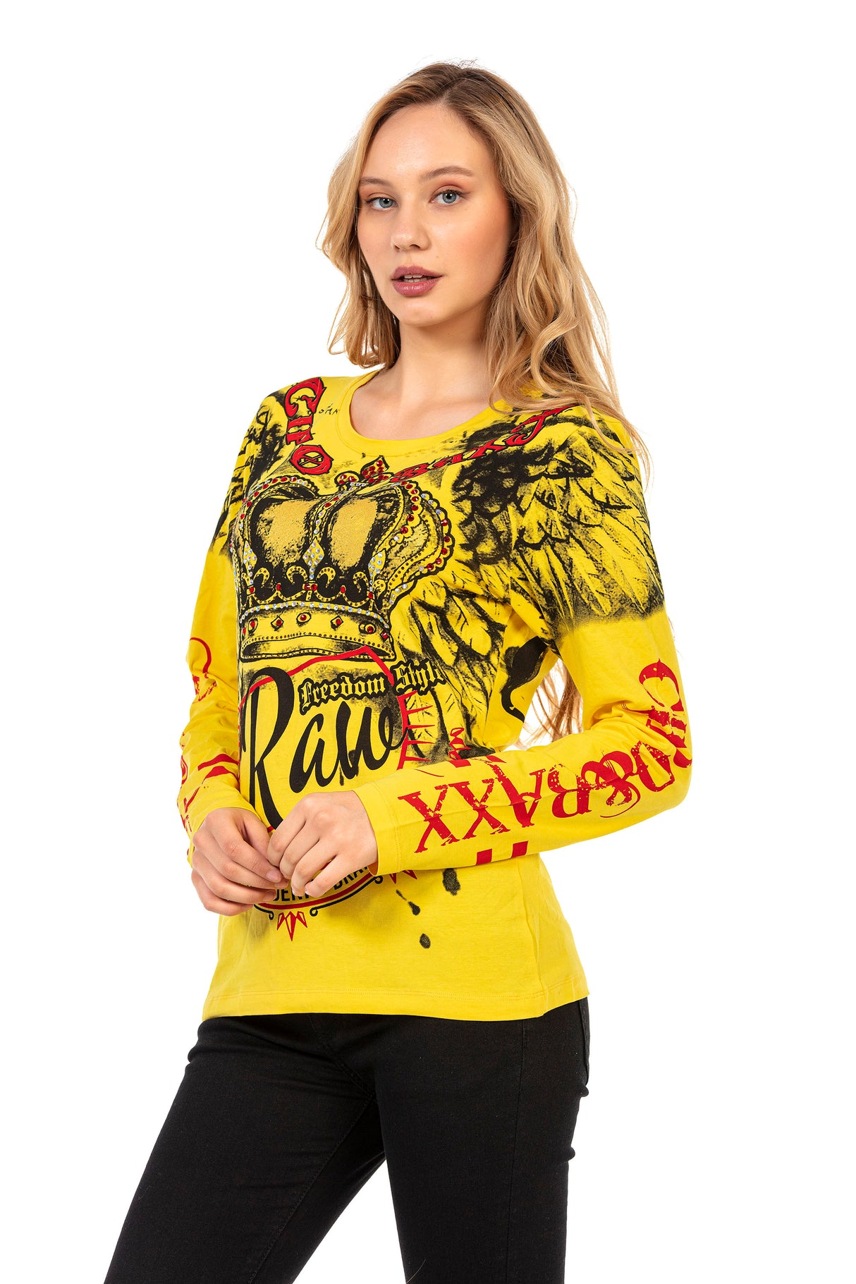 WL284 bluzka damska z nadrukiem