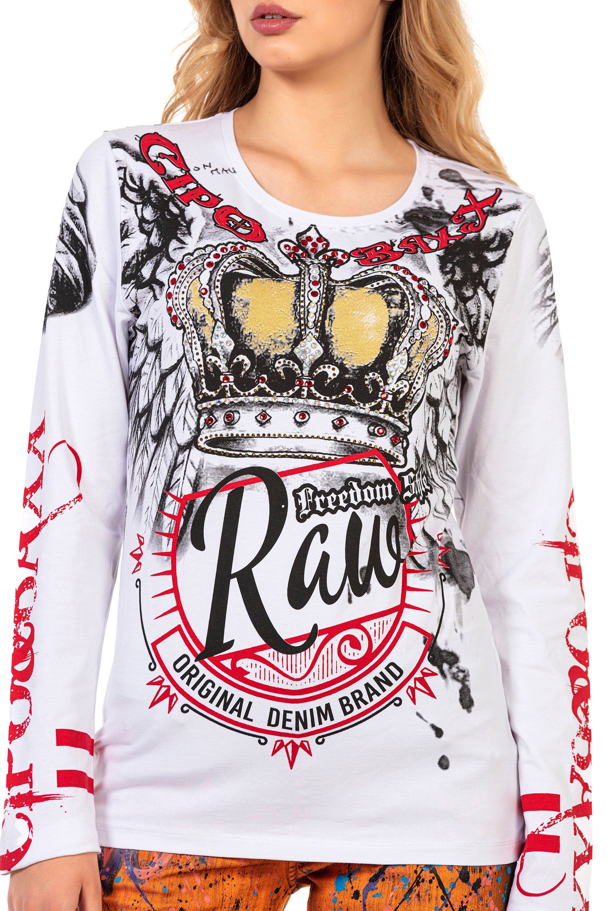 WL284 bluzka damska z nadrukiem