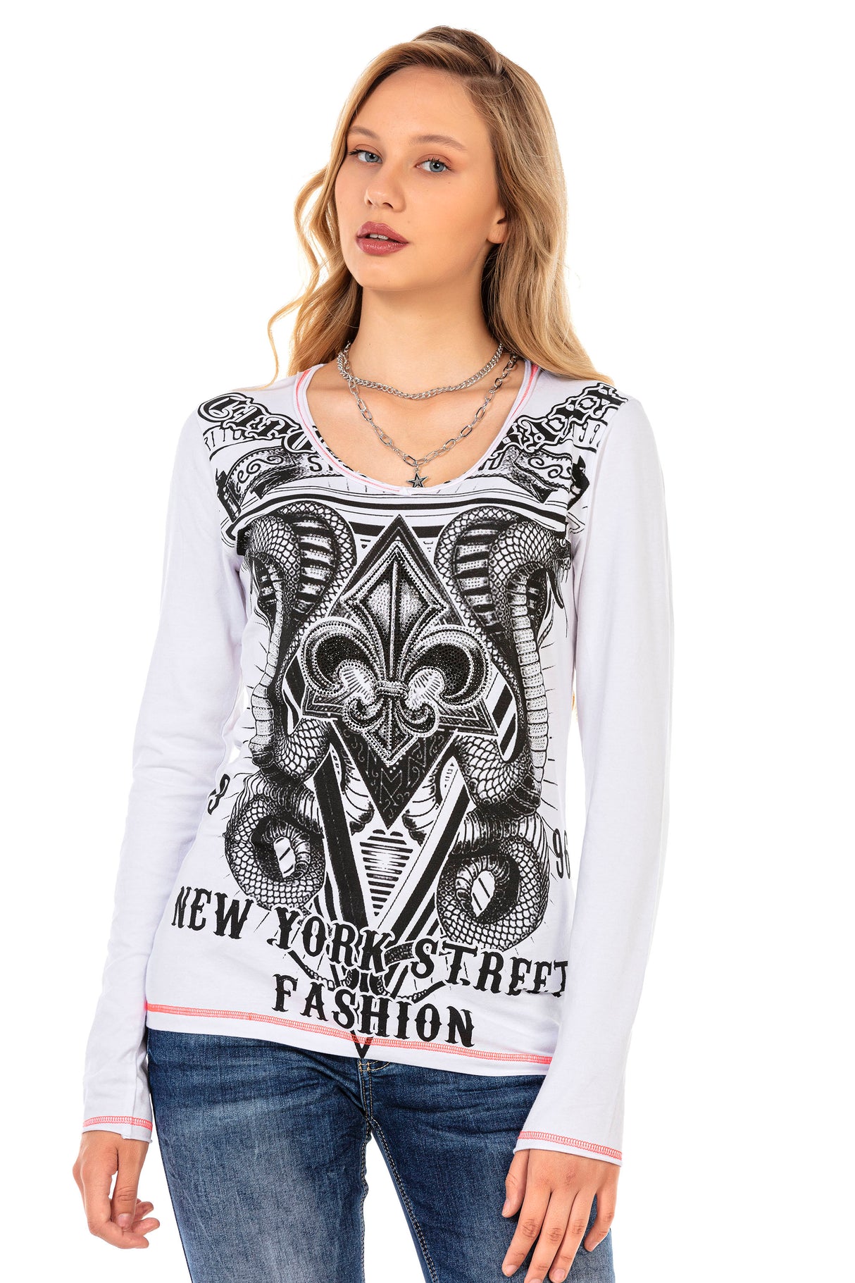 WL285 bluzka damska z nadrukiem