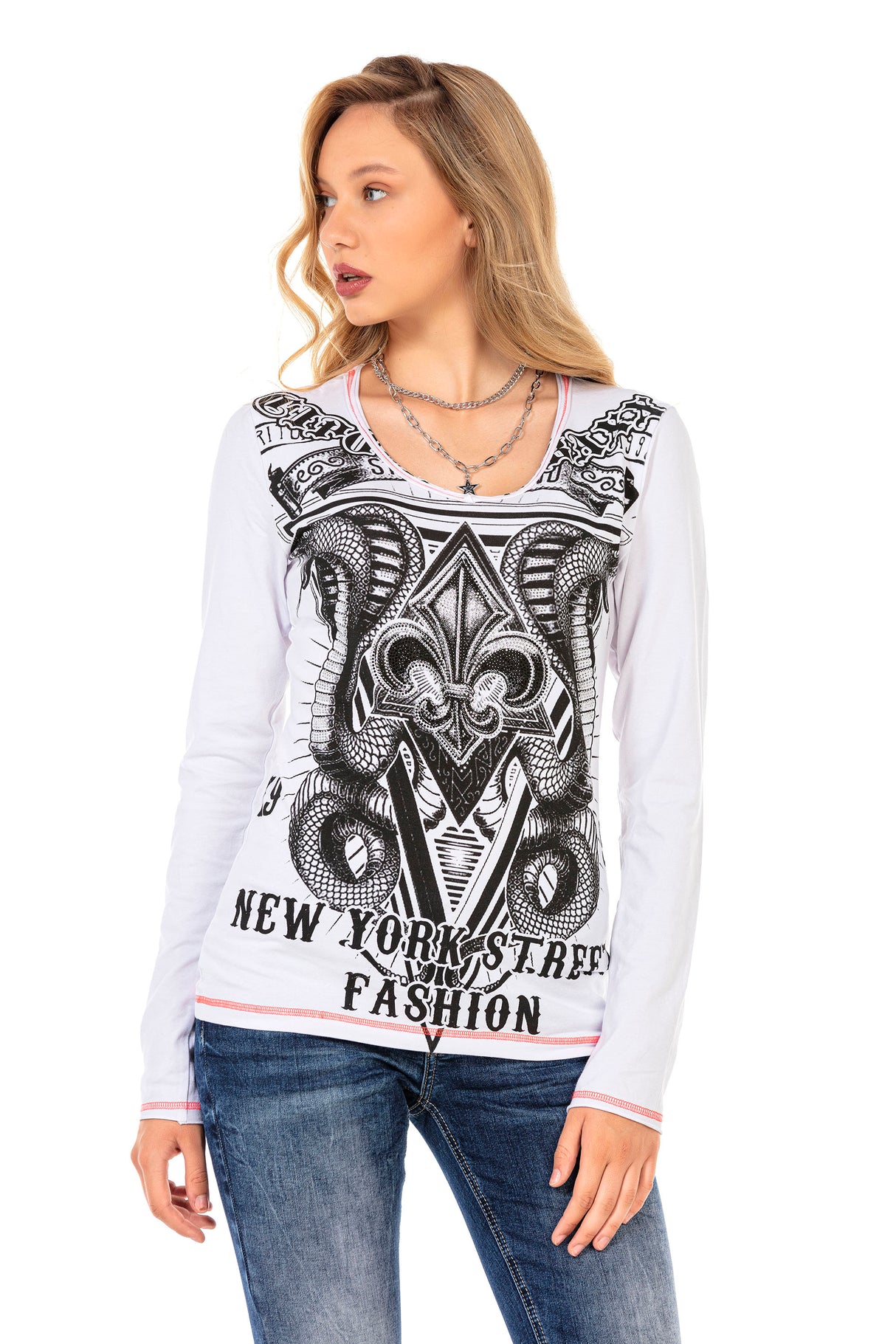 WL285 bluzka damska z nadrukiem