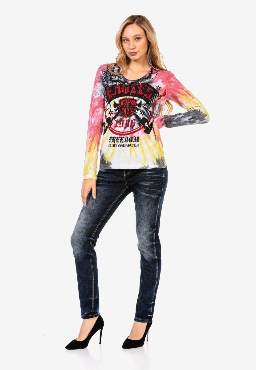 WL291 bluza damska z kamieniami