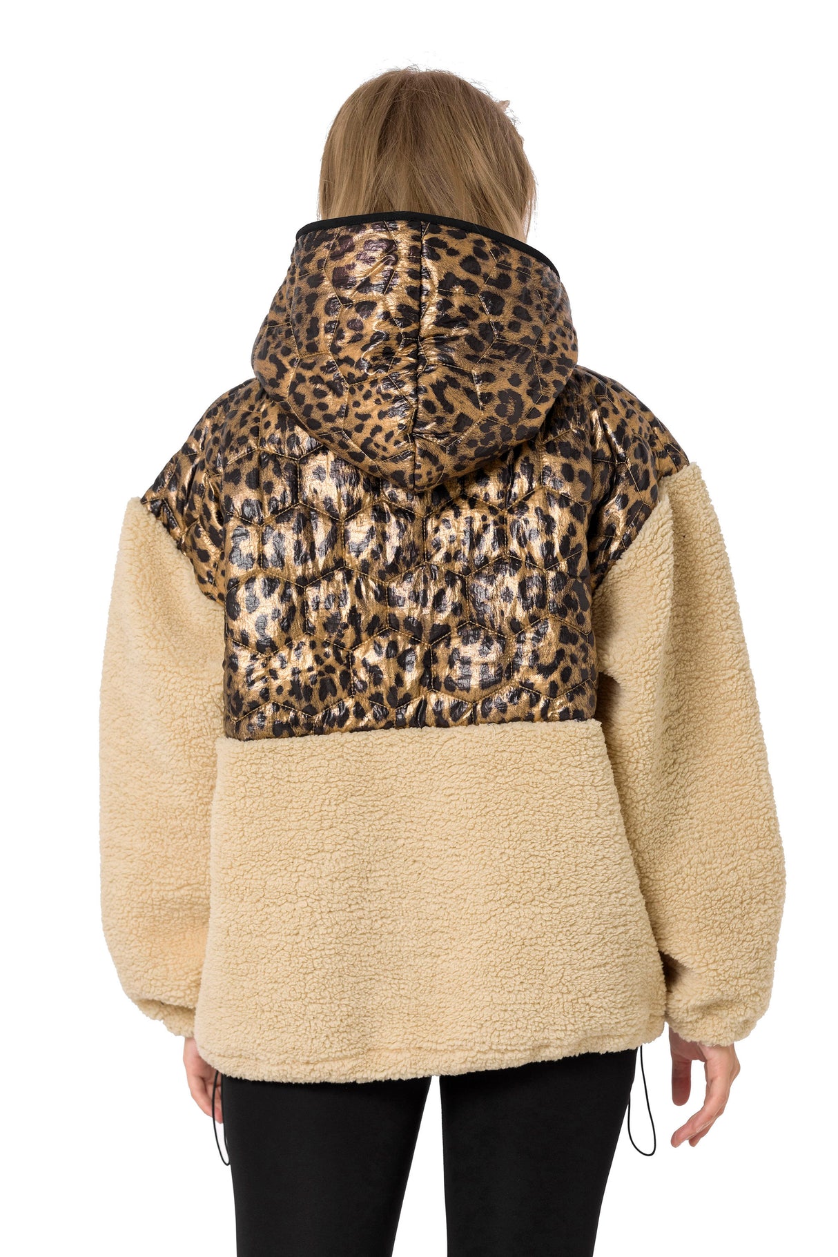 WL333 bluza damska z pikowanym błyszczącym elementem