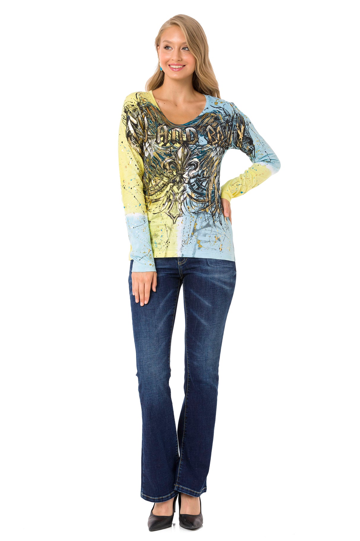 WL335 bluzka damska z nadrukiem