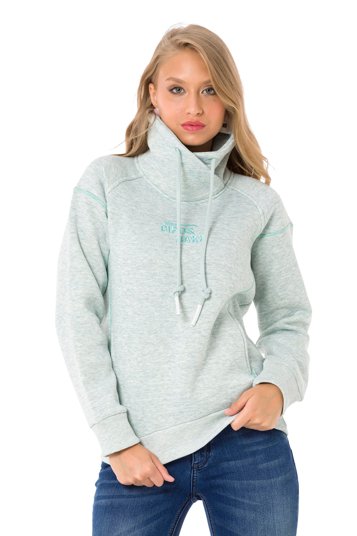 WL336 bluza damska z kołnierzem