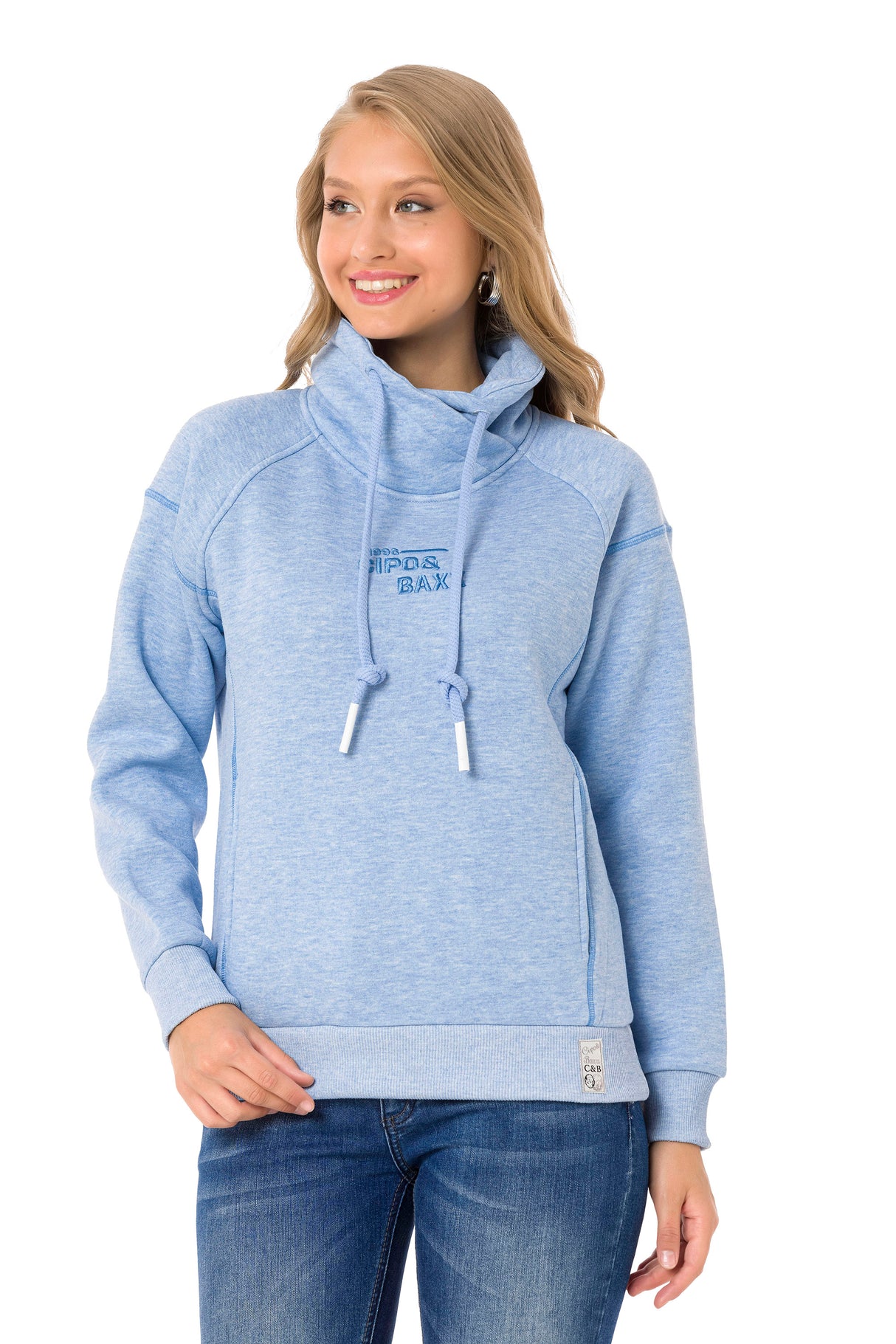 WL336 bluza damska z kołnierzem