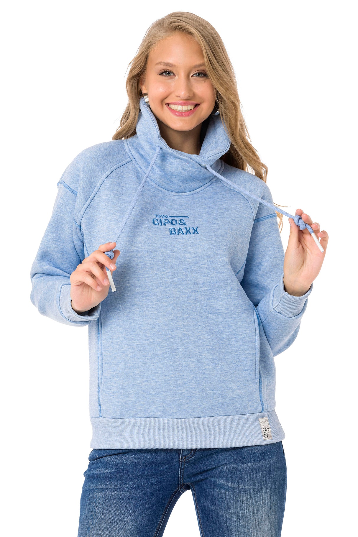 WL336 bluza damska z kołnierzem