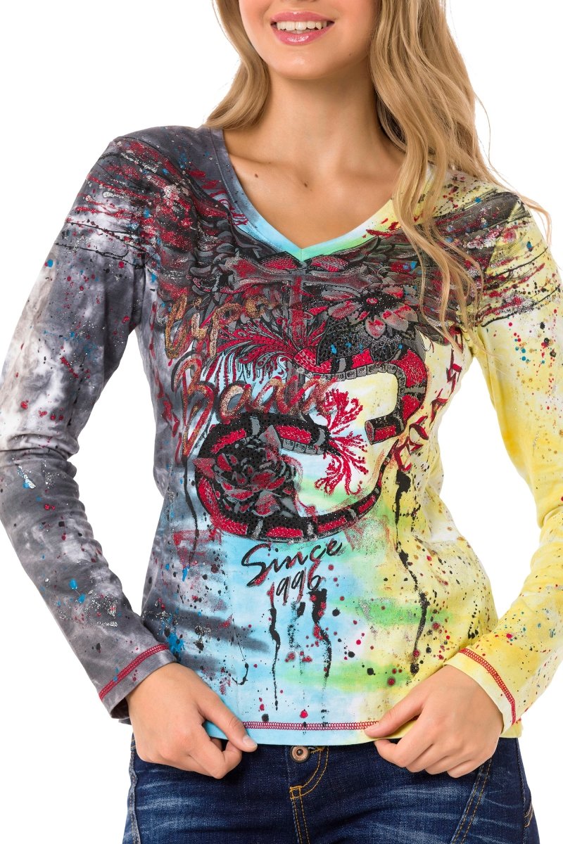 WL339 bluzka damska z kamieniami