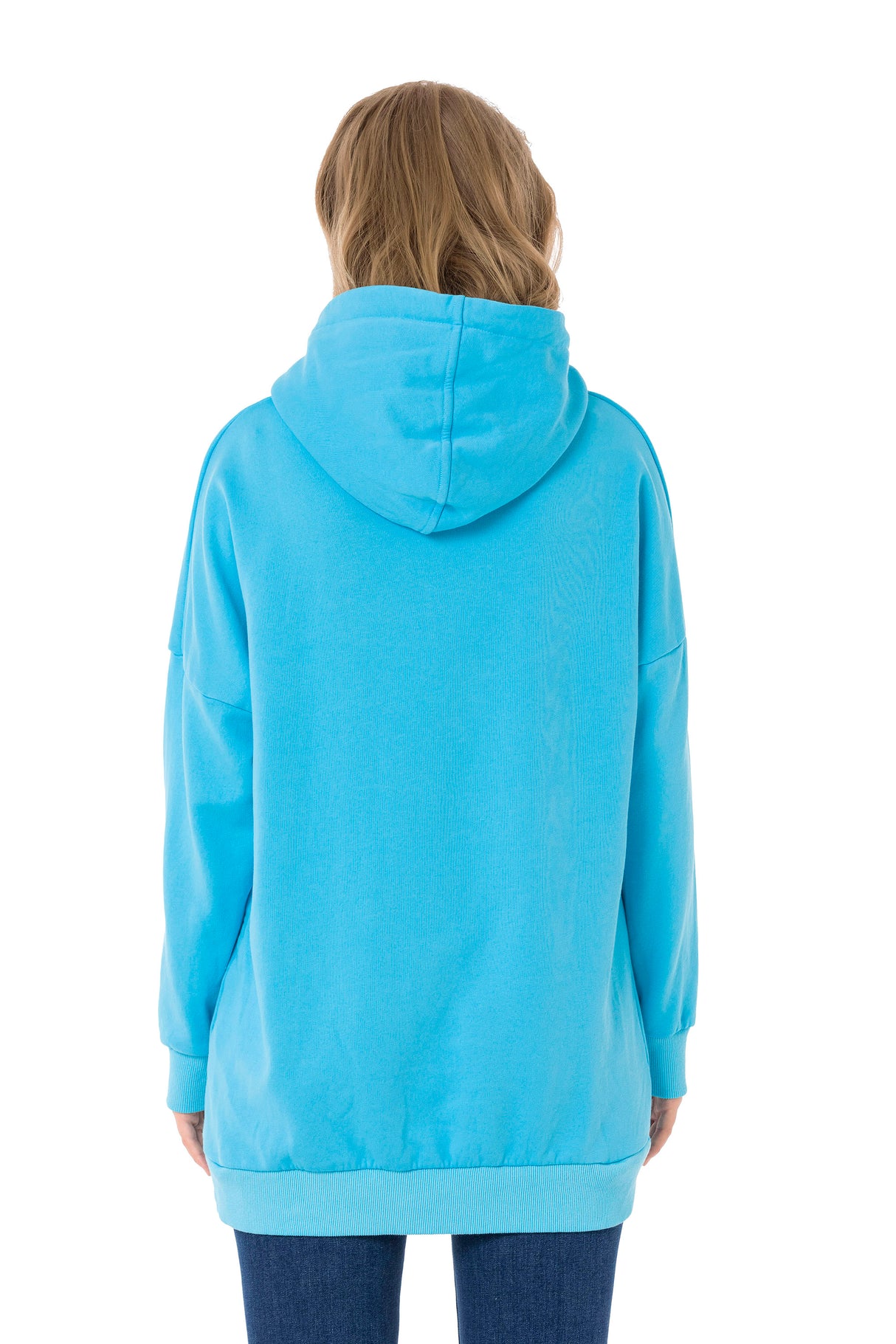 WL345 bluza damska z kapturem i kołnierzem