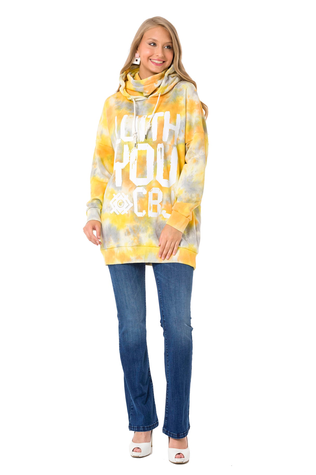 WL346 bluza damska z kapturem i szalikiem