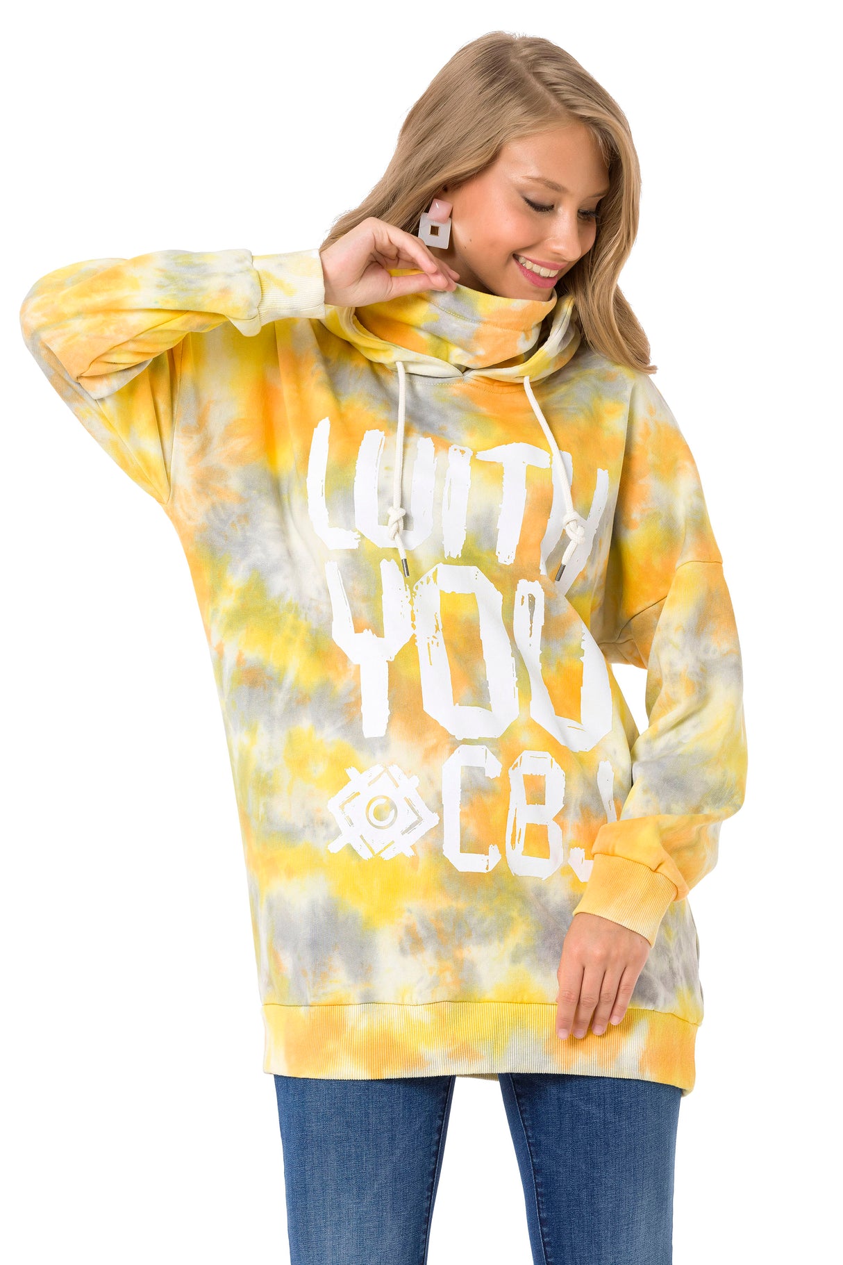 WL346 bluza damska z kapturem i szalikiem