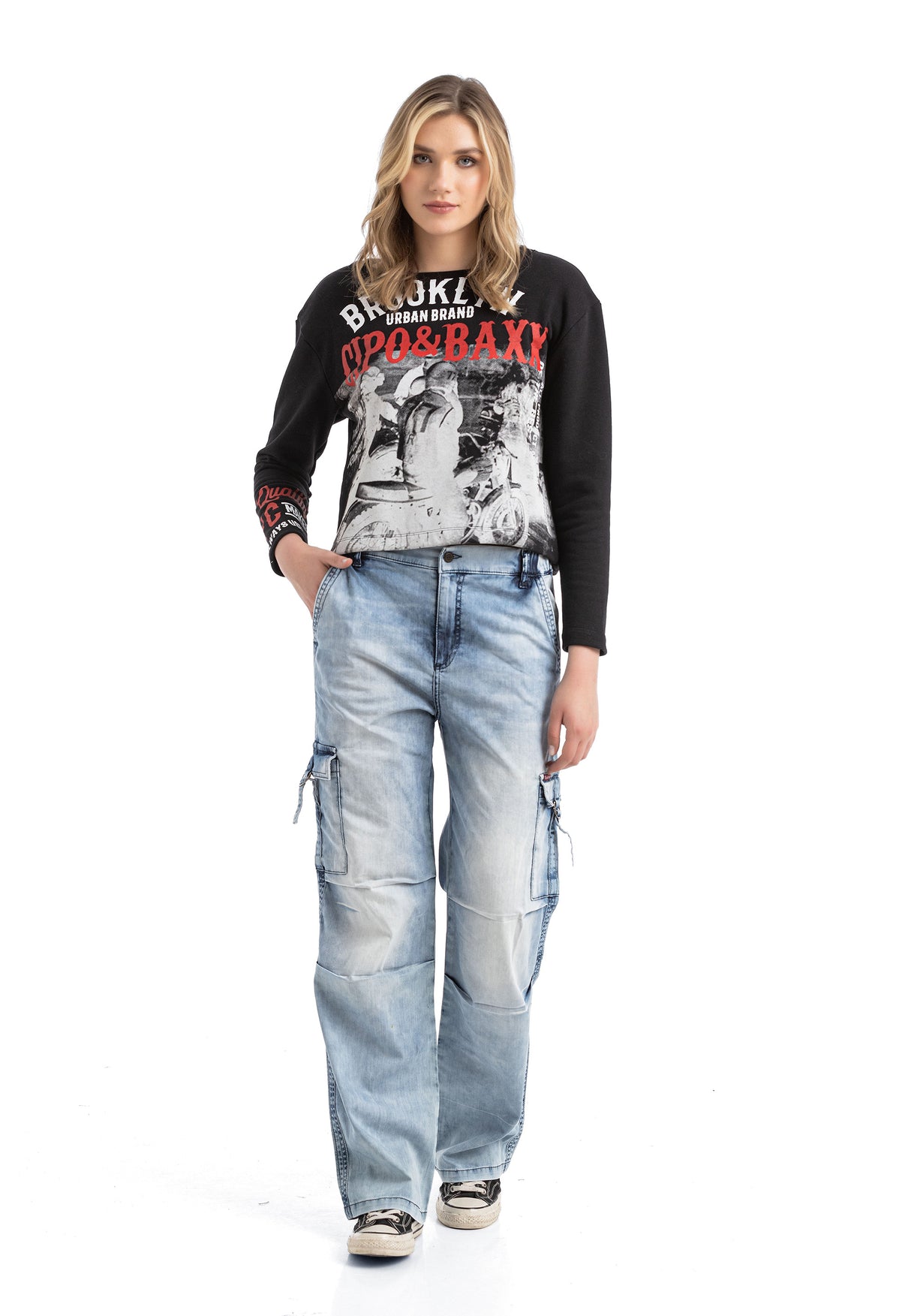 WL365 bluza damska z nadrukiem