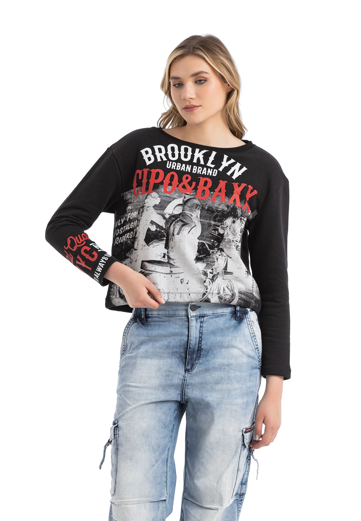 WL365 bluza damska z nadrukiem