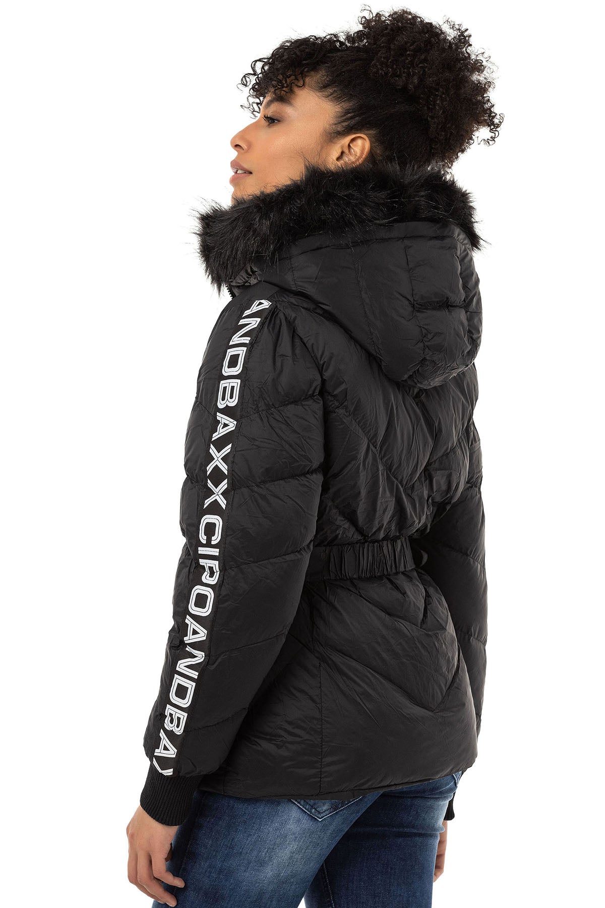 WM133 kurtka damska z paskiem