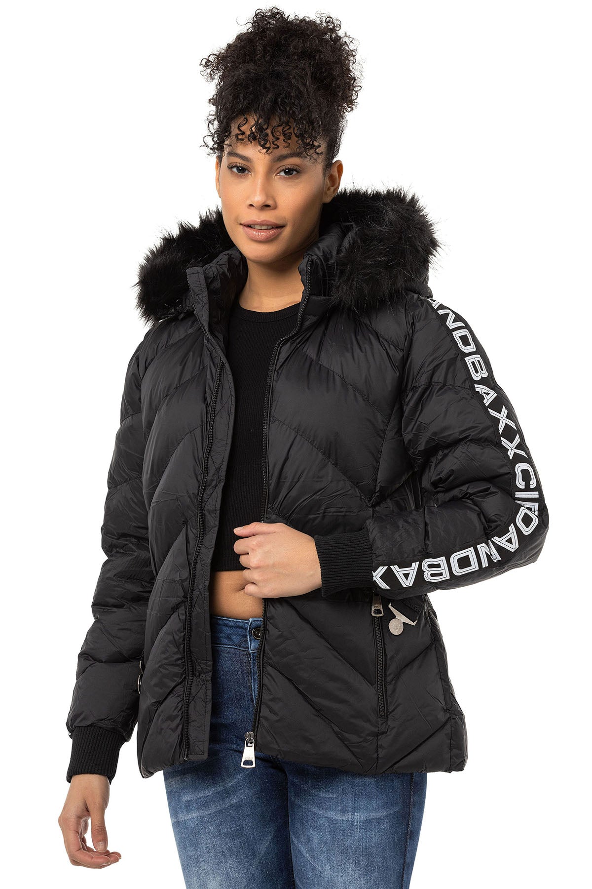 WM133 kurtka damska z paskiem