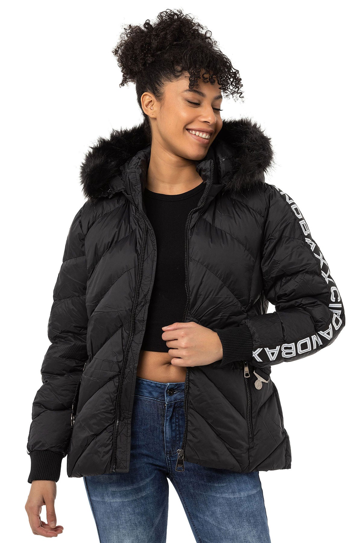 WM133 kurtka damska z paskiem