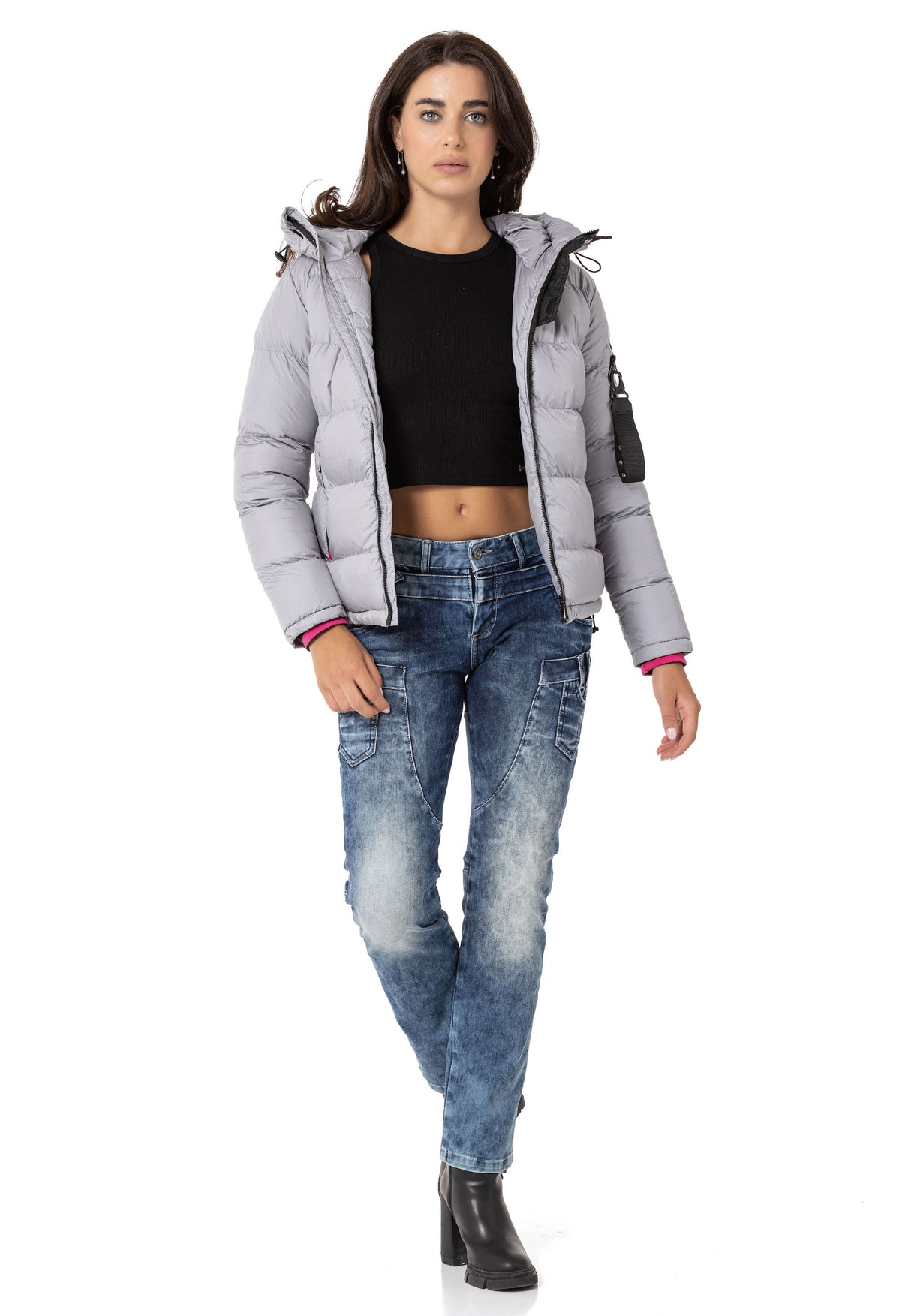 WM138 kurtka damska zimowa z kapturem