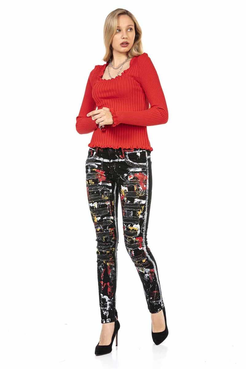 WP206 sweter damski z dekoltem