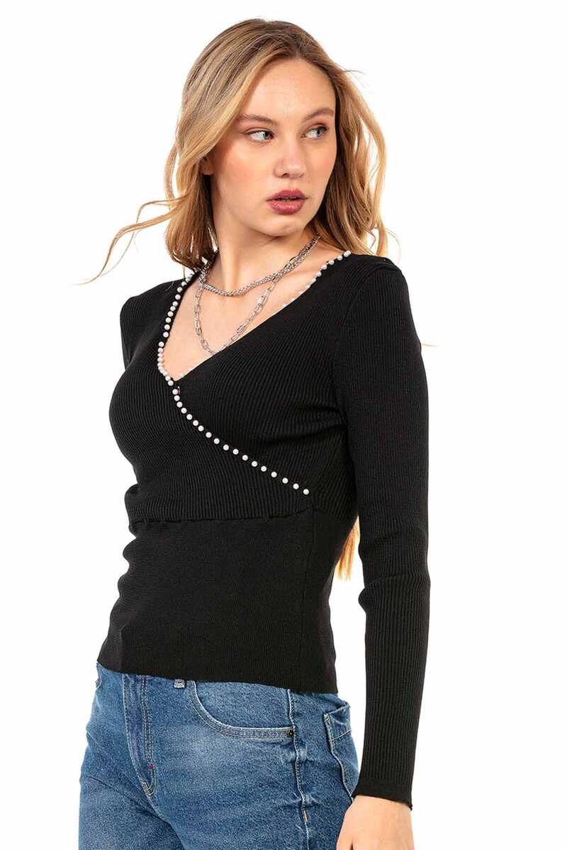 WP207 sweter damski z perłami