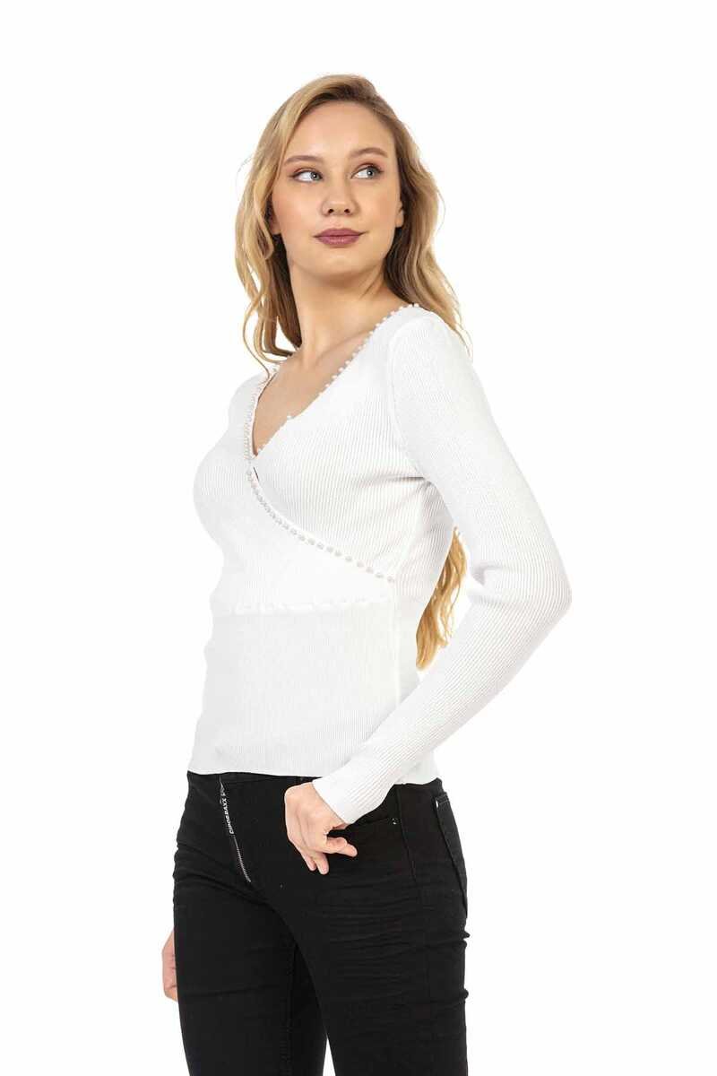 WP207 sweter damski z perłami