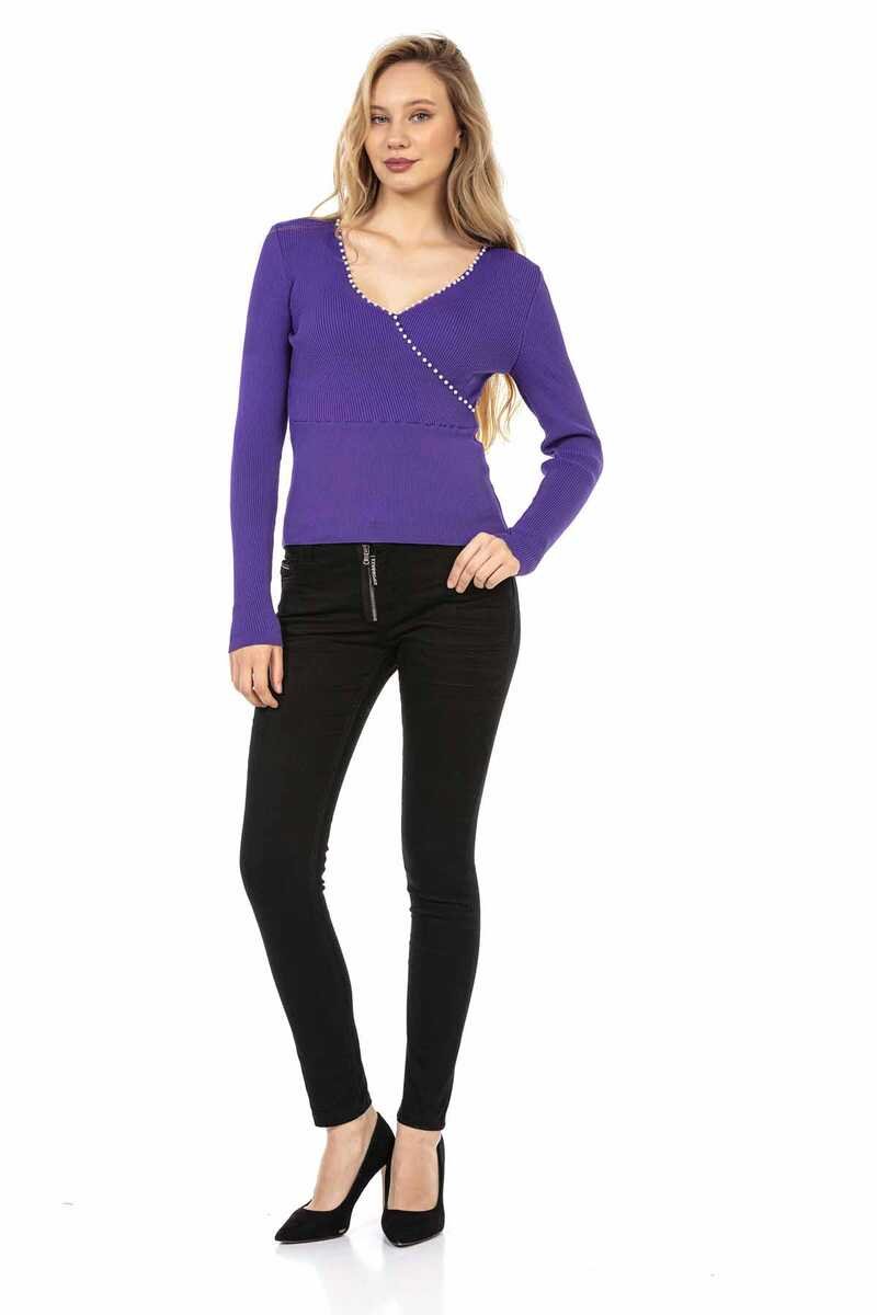 WP207 sweter damski z perłami