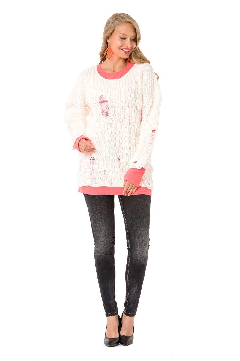 WP240 sweter damski z podkoszulkiem