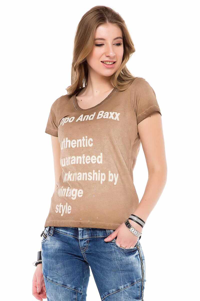 WT223 T-shirt damski w stylu vintage