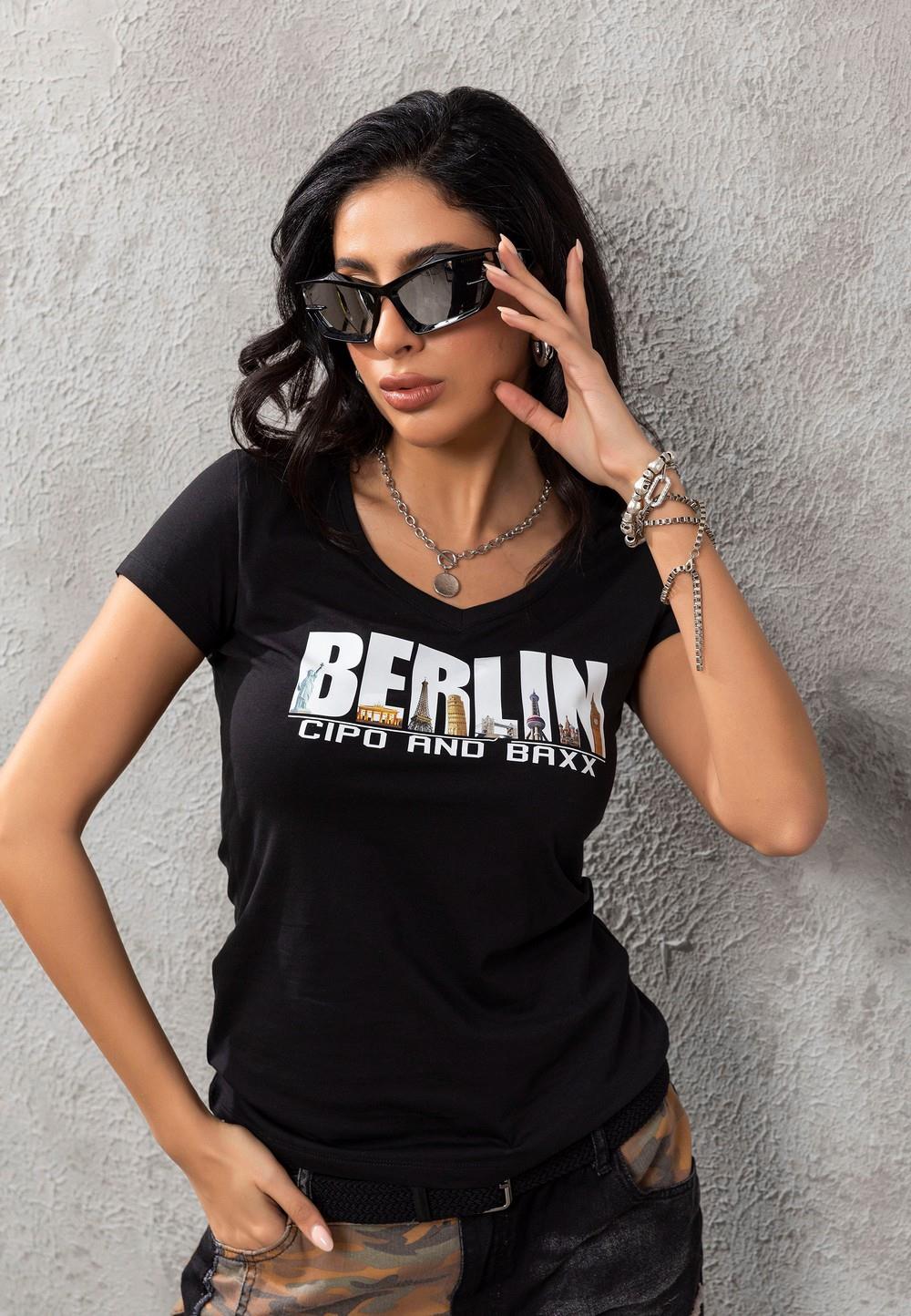 WT259 T-shirt damski z nadrukiem Berlin