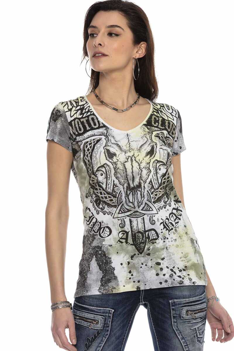 WT301 Dames T-shirt met coole Merkprint