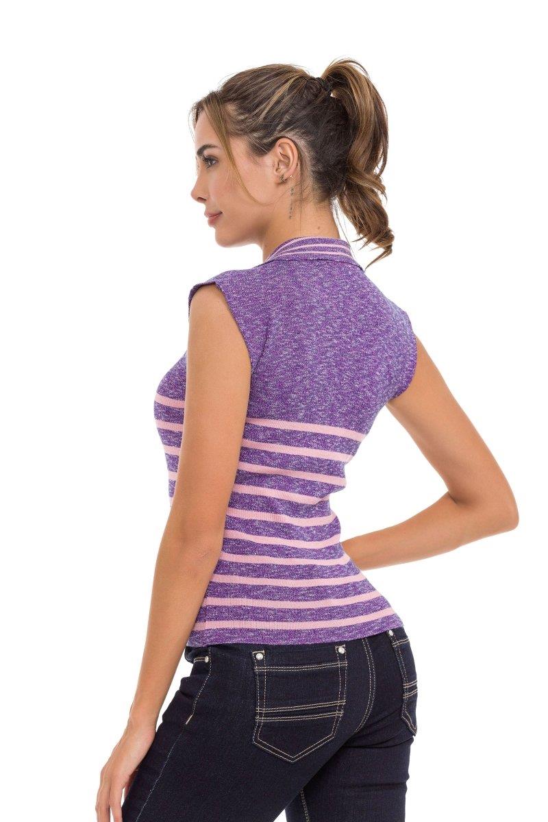 WT353 T-shirt damski w paski