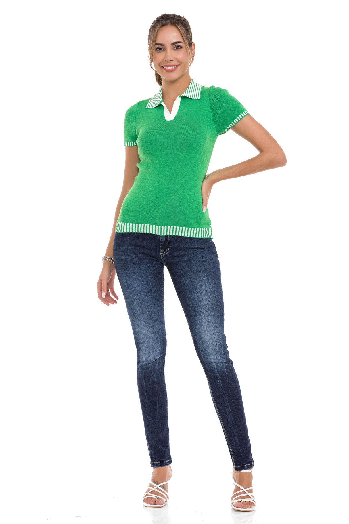 WT354 T-shirt damski polo