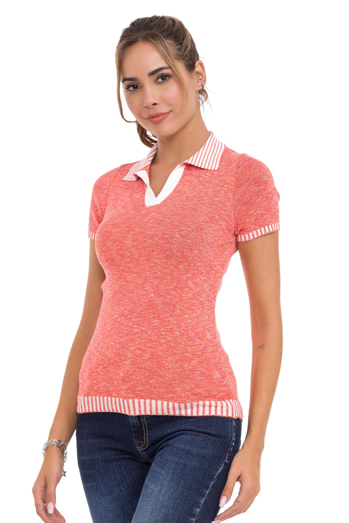 WT354 T-shirt damski polo