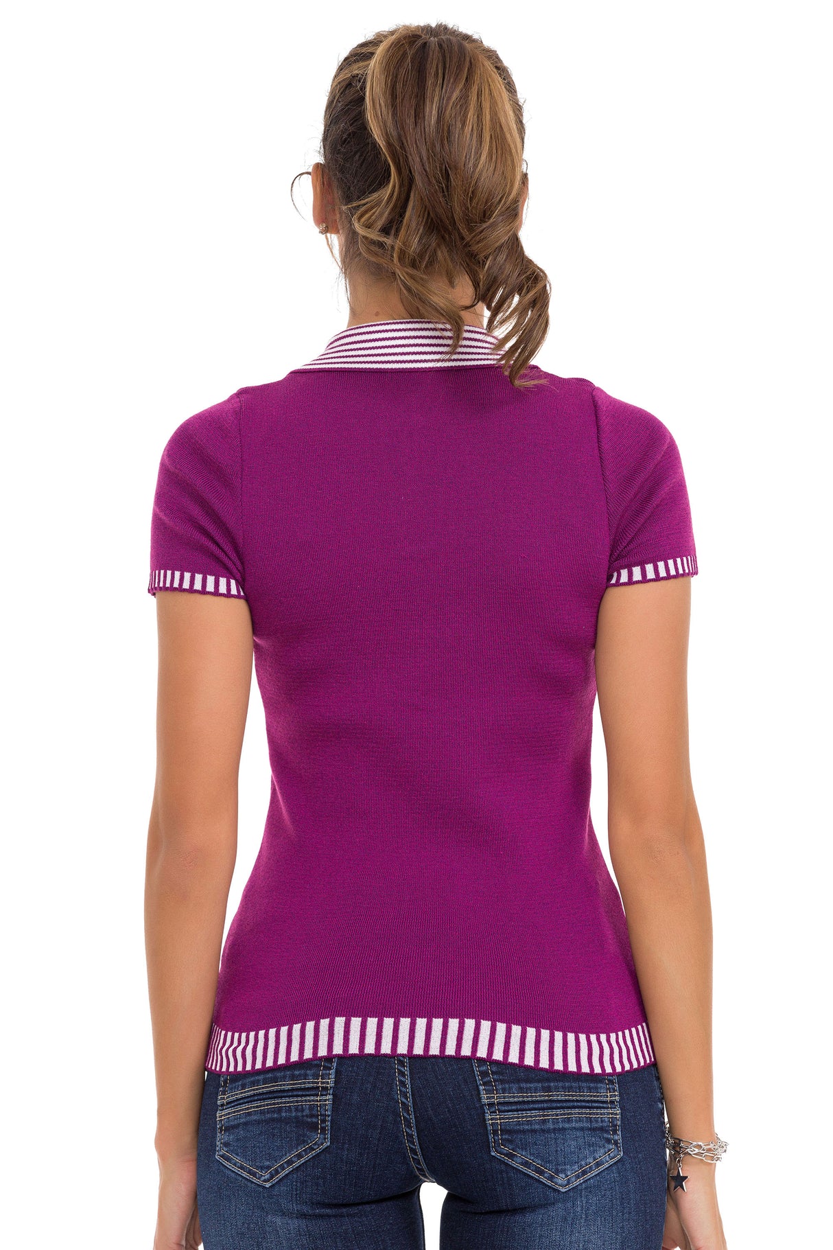 WT354 T-shirt damski polo