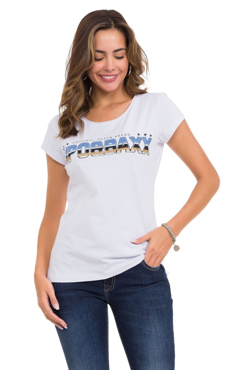WT366 Femmes T-shirt Futuriste Stone