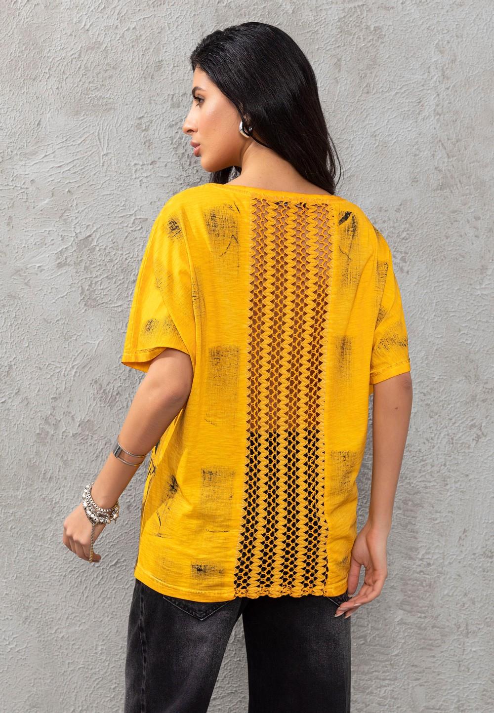 WT377 T-shirt damski z dużym nadrukiem