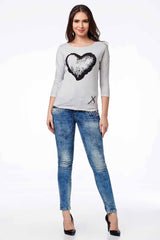 WL148 Blu Damen Blus Selda