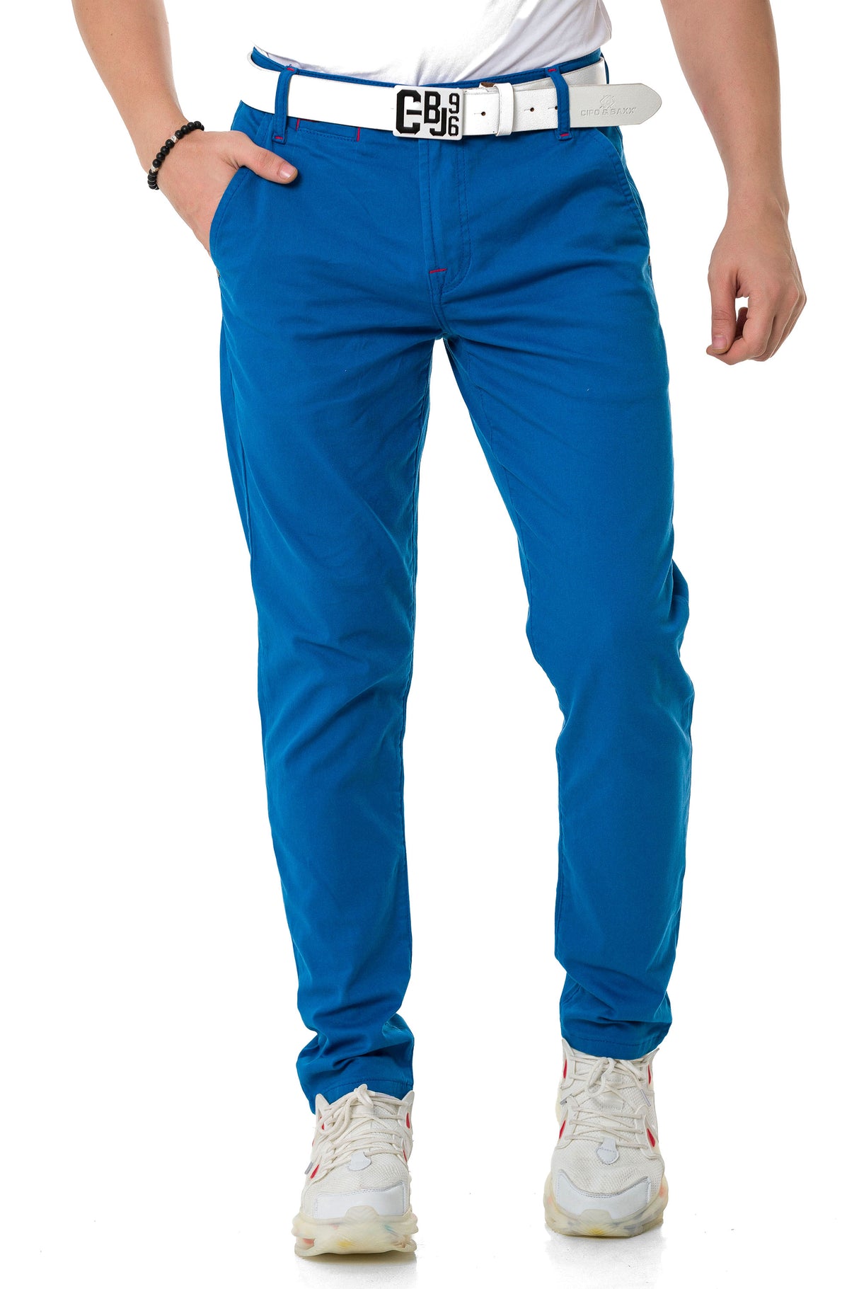 CD842-W men's fabric trousers in the fashionable slim fit cut