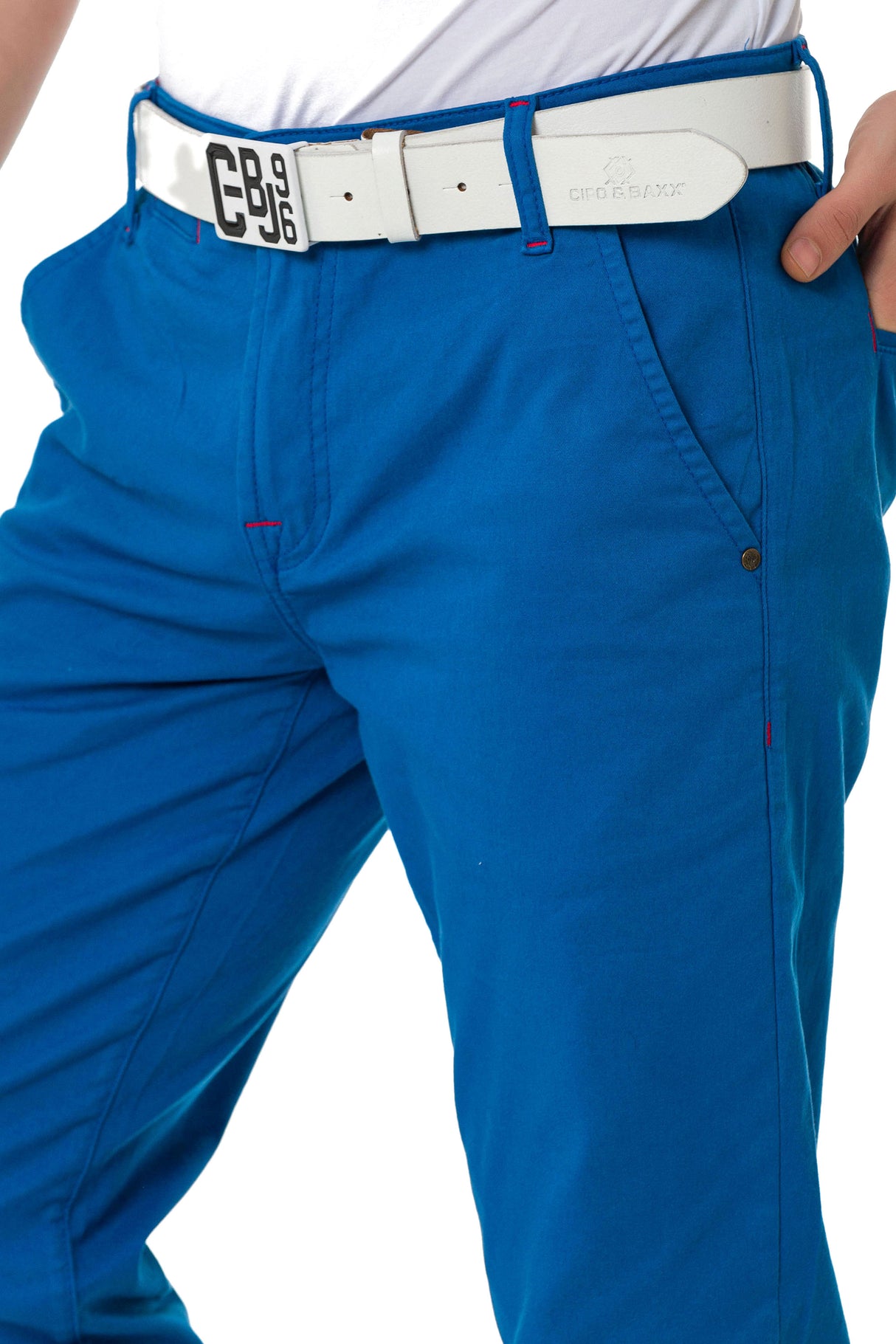 CD842-W men's fabric trousers in the fashionable slim fit cut