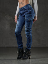 WD531 Basic Women's Jeans with Cargopocket