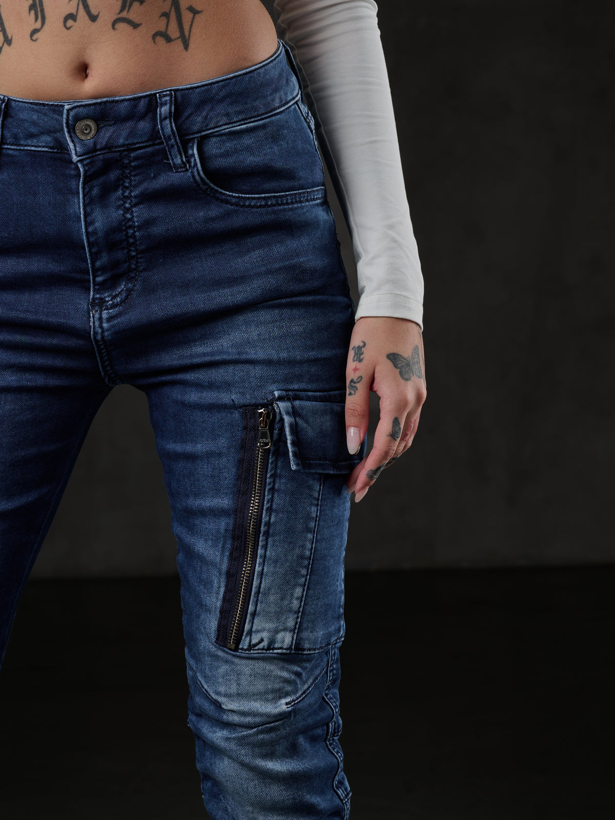 WD531 Basic Women's Jeans with Cargopocket