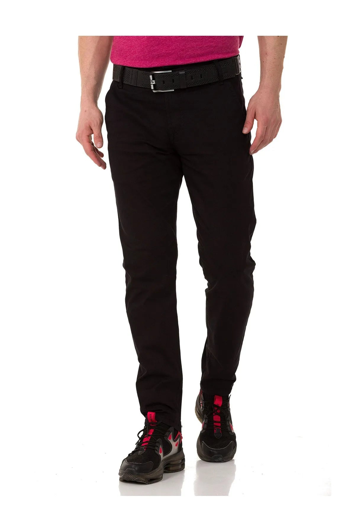 CD842 Men's fabric trousers in the fashionable slim fit cut