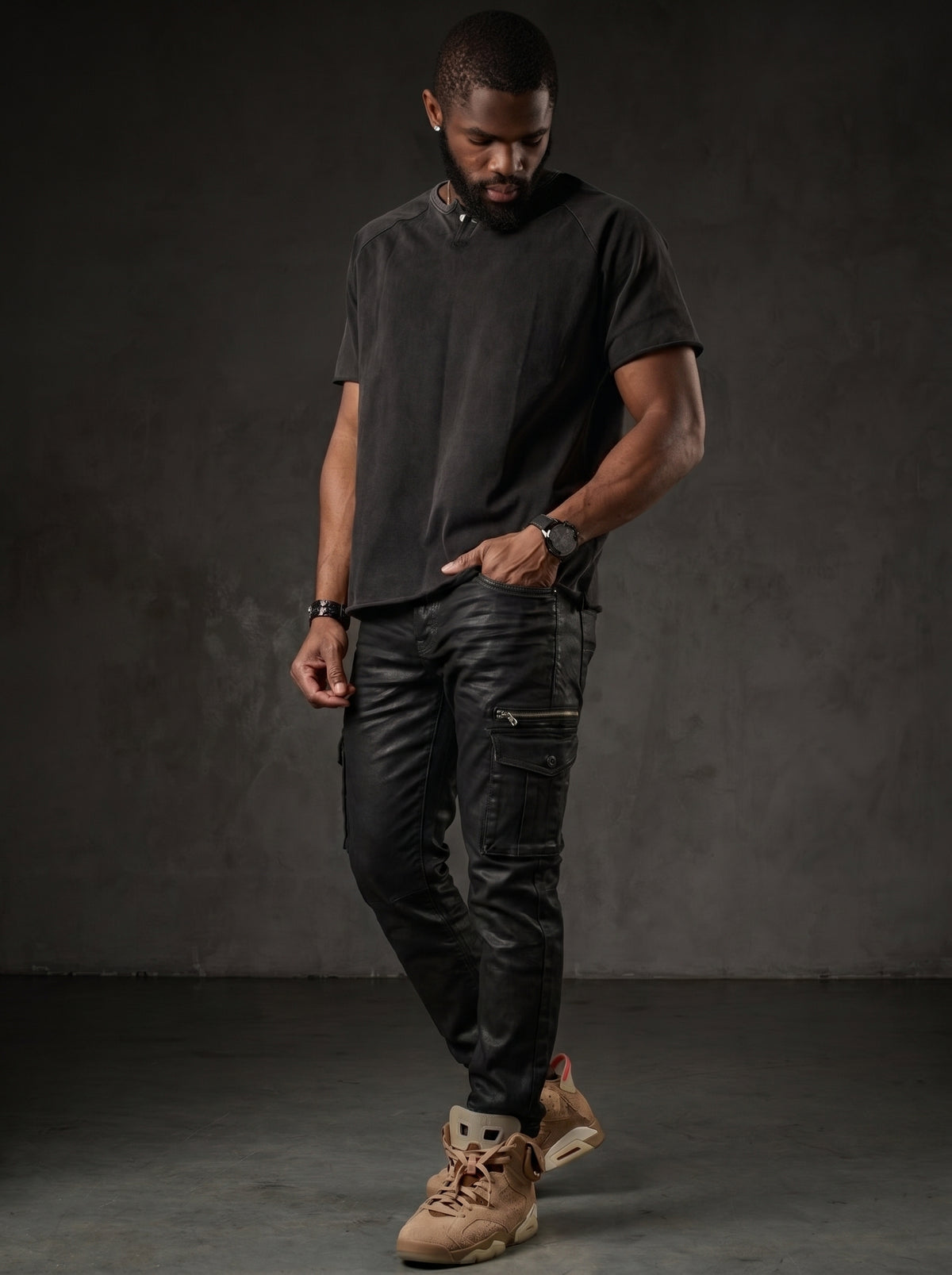 CD405 jeans confortable pour hommes avec des fermetures éclair décoratives cool en coupe droite