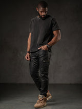 CD405 jeans confortable pour hommes avec des fermetures éclair décoratives cool en coupe droite