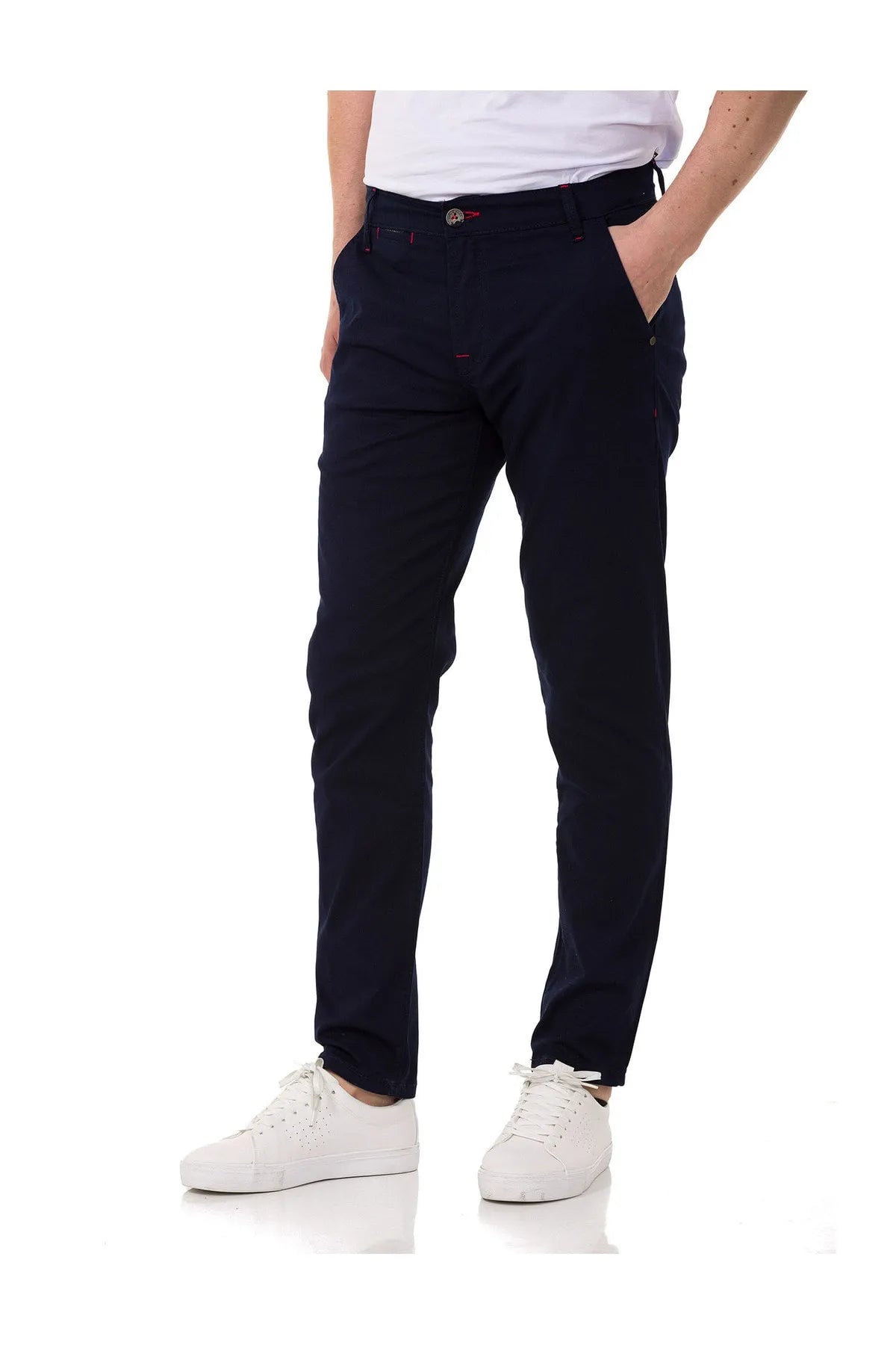 CD842 Herren Stoffhose im modischen Slim Fit-Schnitt