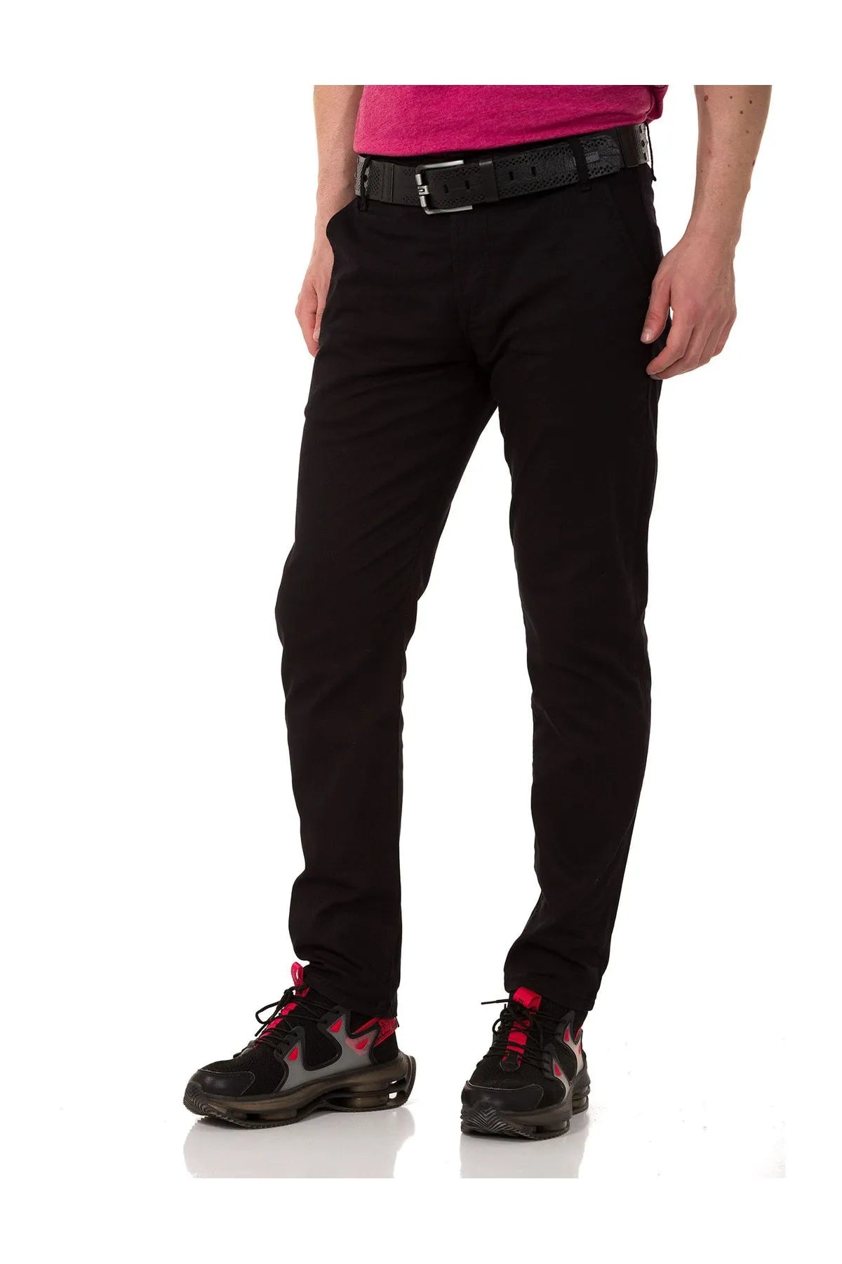 CD842 Men's fabric trousers in the fashionable slim fit cut