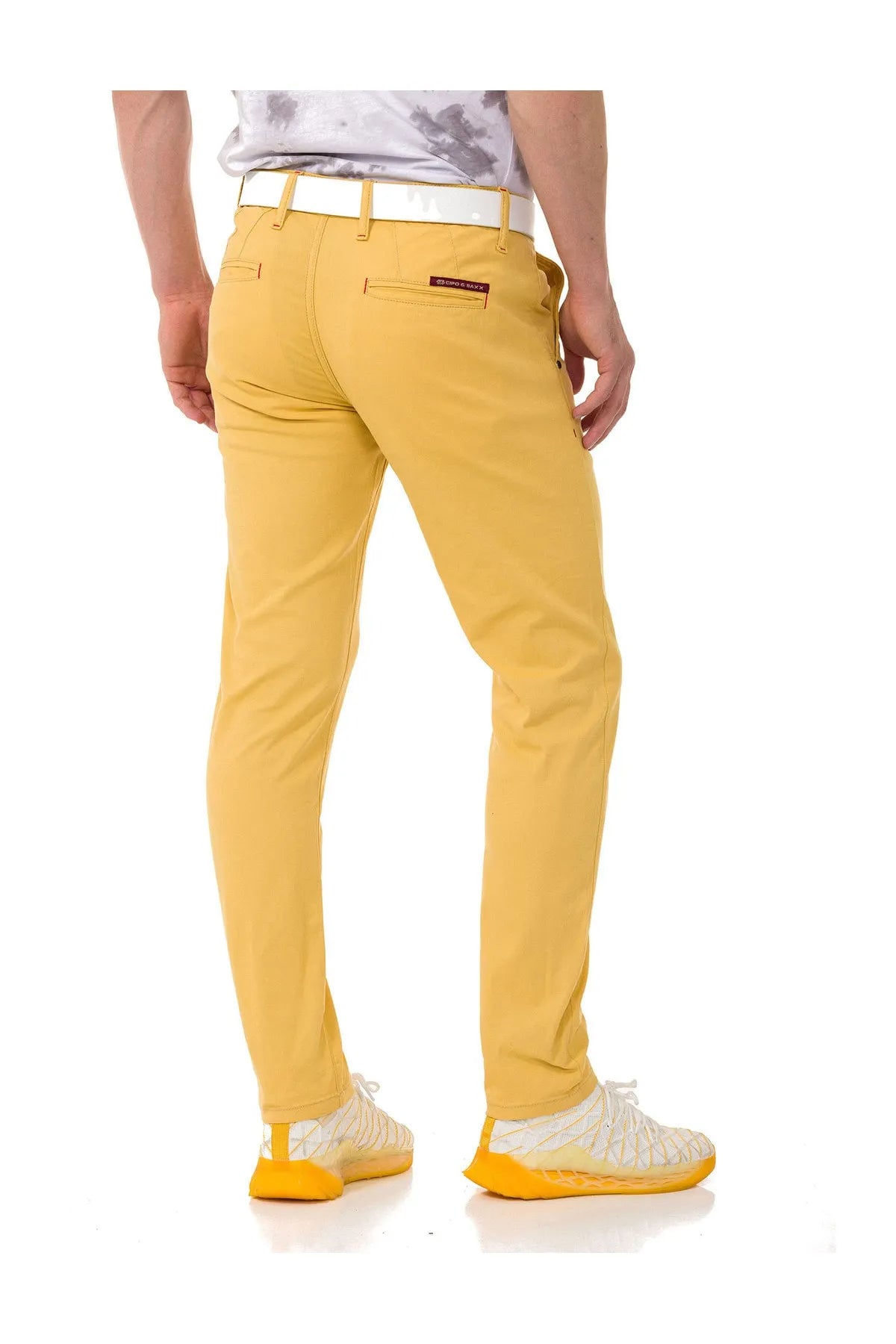 CD842 Men's fabric trousers in the fashionable slim fit cut